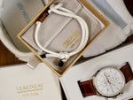 Ancora Bianca white anchor bracelet in VERONESI gift box — product photo