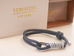 Ancora Blu blue anchor bracelet, flat lay — product photo