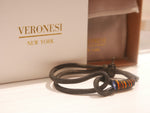 Ancora Nera black anchor bracelet, flat lay — product photo
