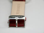 HUDSON CHRONO women's watch leather strap detail — close-up photo