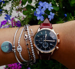 MANHATTAN CHRONO women's watch styled with bracelets — lifestyle photo
