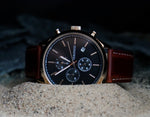MANHATTAN CHRONO women's watch on dark surface — moody product photo